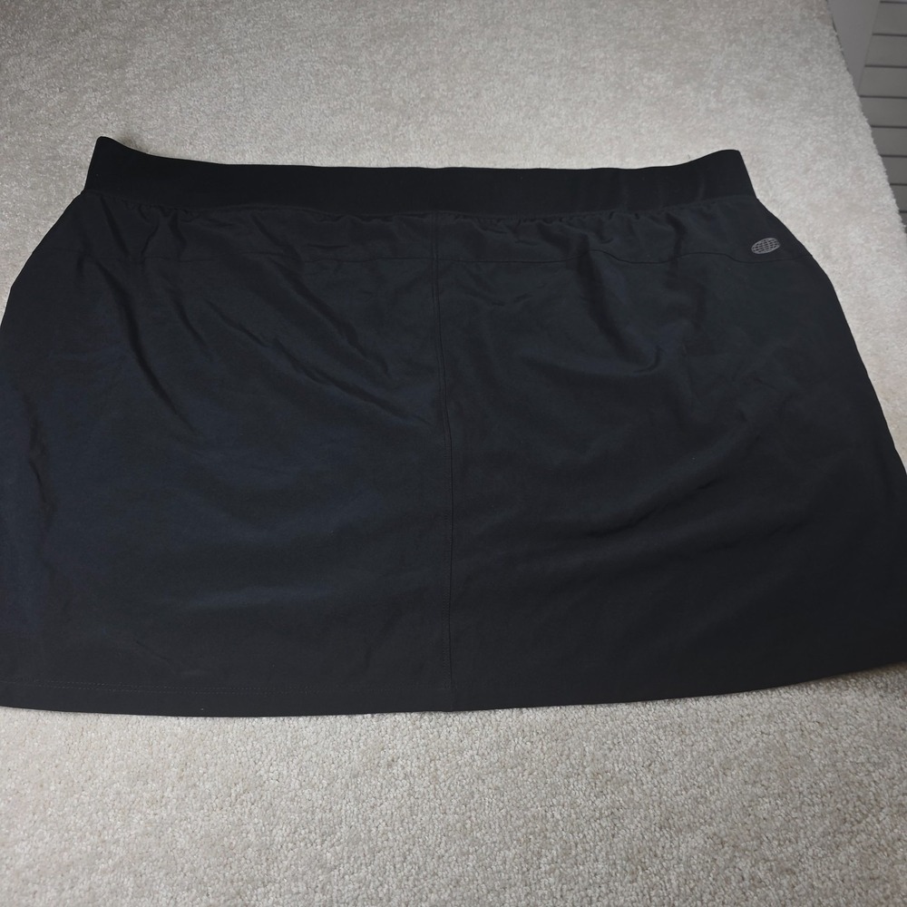Reel Legends Skort Womens 3X Black Adventure Performance Outfitters Stretch Logo